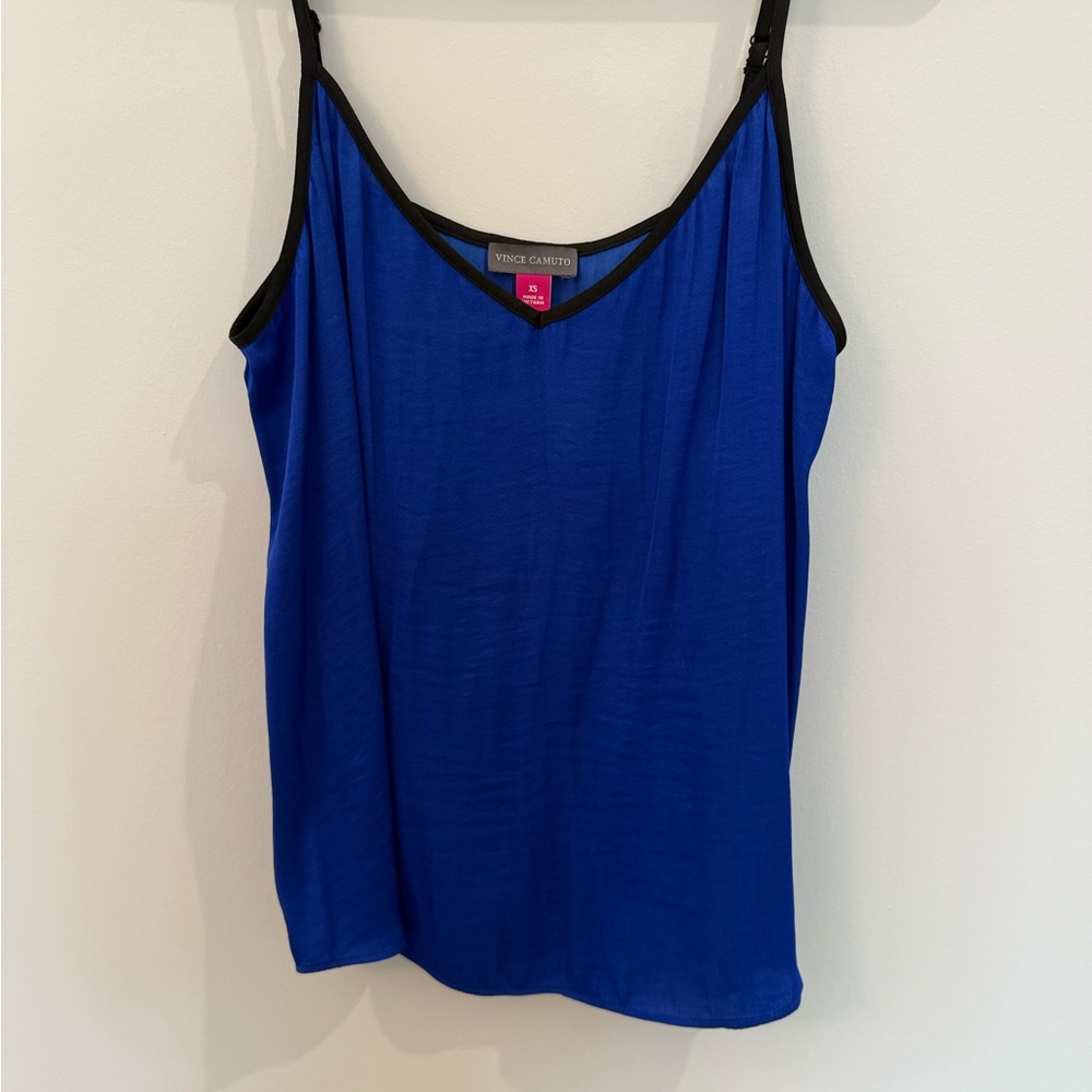 Vince Camuto Royal Blue Camisole with Black Trim